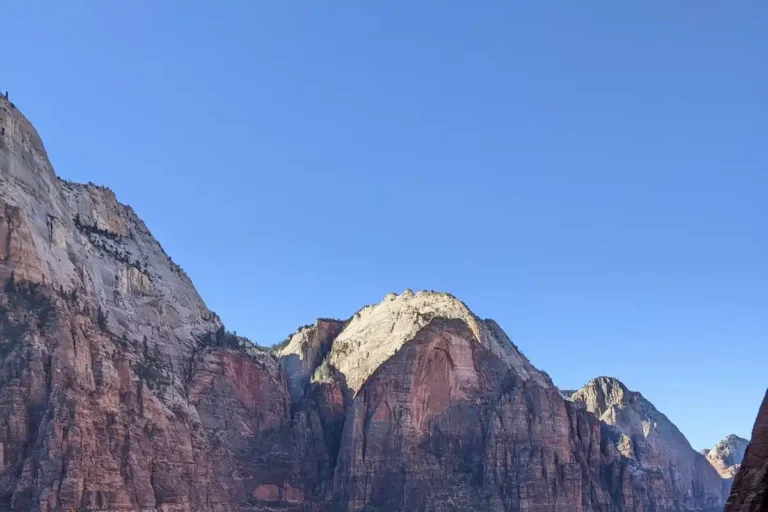 Zion National Park canyon cliffs and valley on the Utah Mighty 5 road trip route